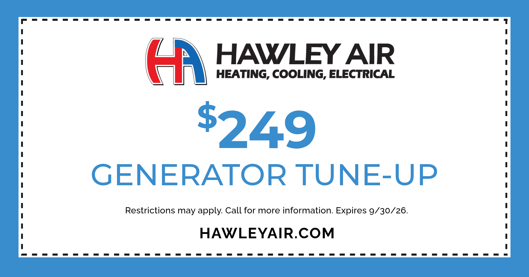 $249 Generator Tune-Up