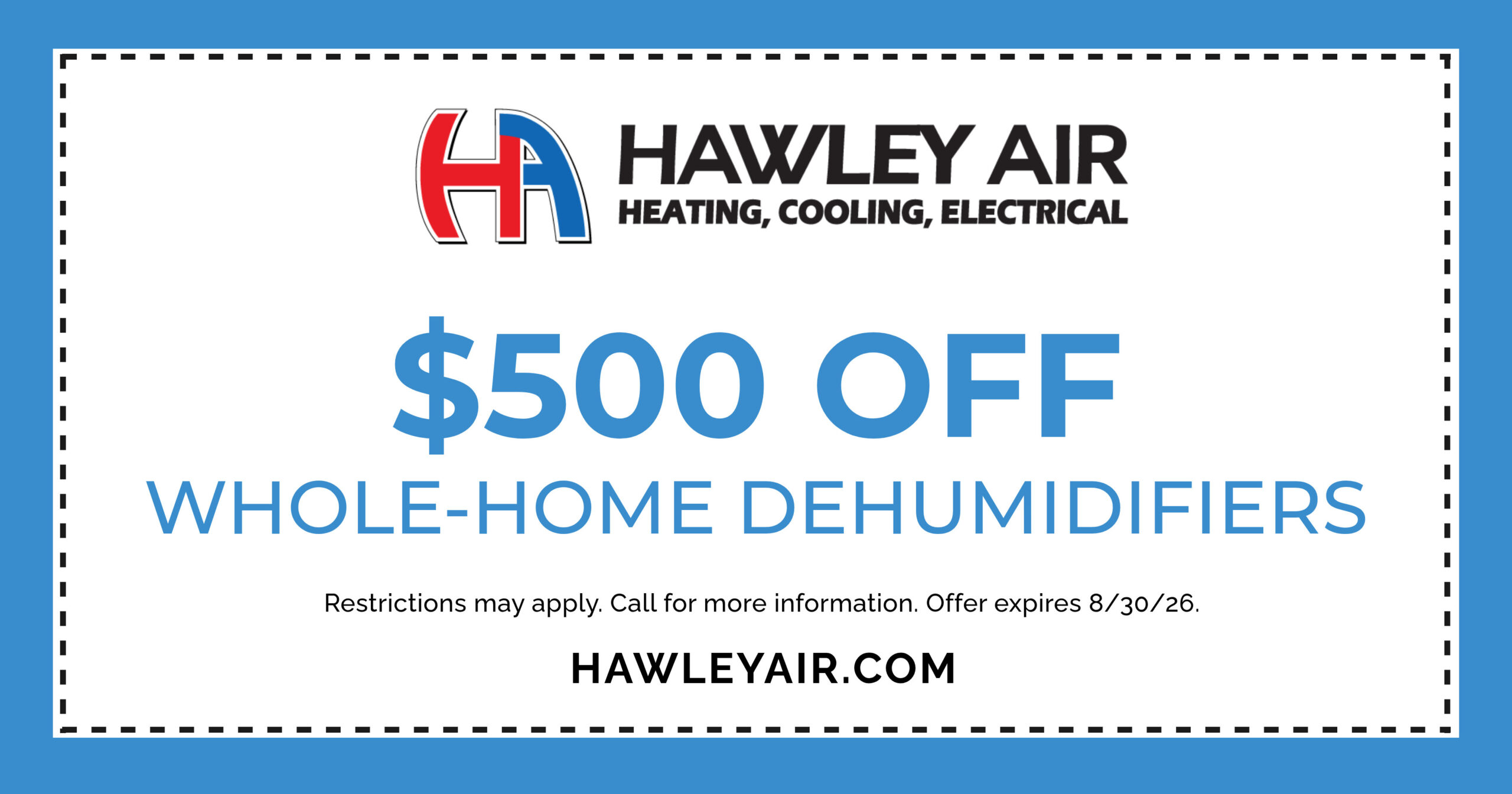 $500 off whole-home dehumidifiers